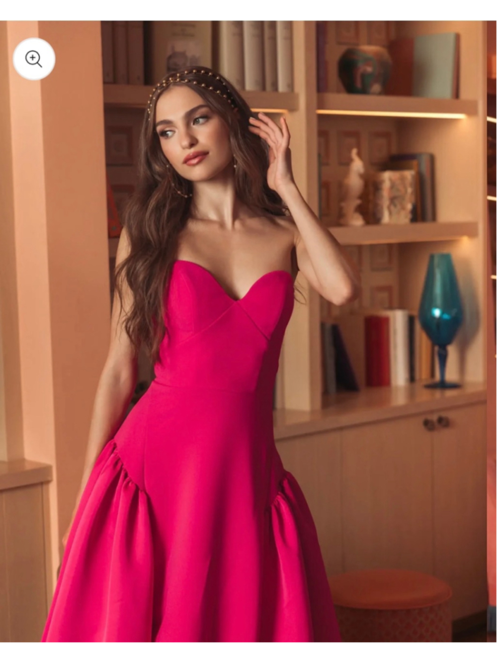 Women's Ieena for Mac Duggal Strapless Gown, Size 4, Pink - Picture 10 of 11
